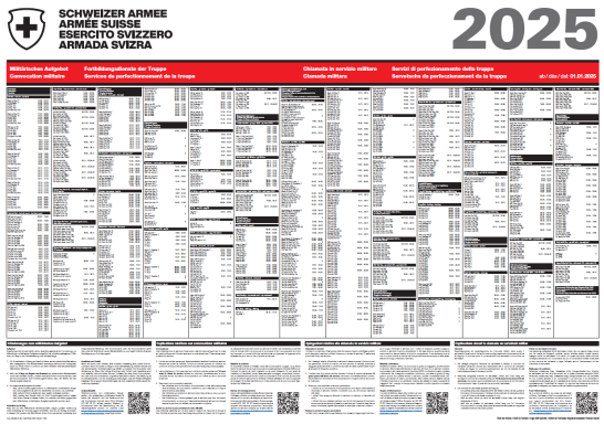 Militärisches Aufgebot 2025